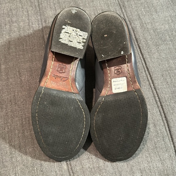 CLARKS Women’s Monica Blue Gray Leather Ankle Booties size 8 - Picture 8 of 10